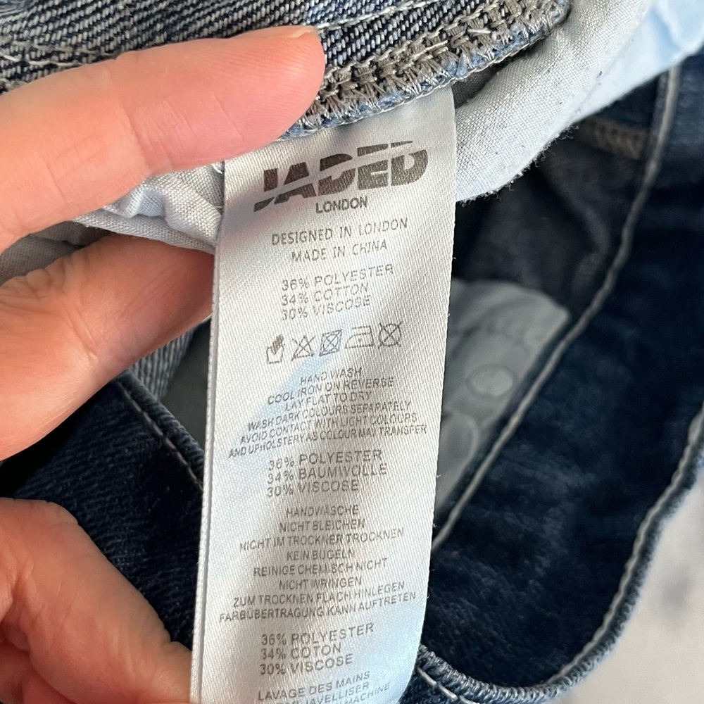 Jaded London Jumbo Denim Jorts Y2K 2000’s - Picture 7 of 7